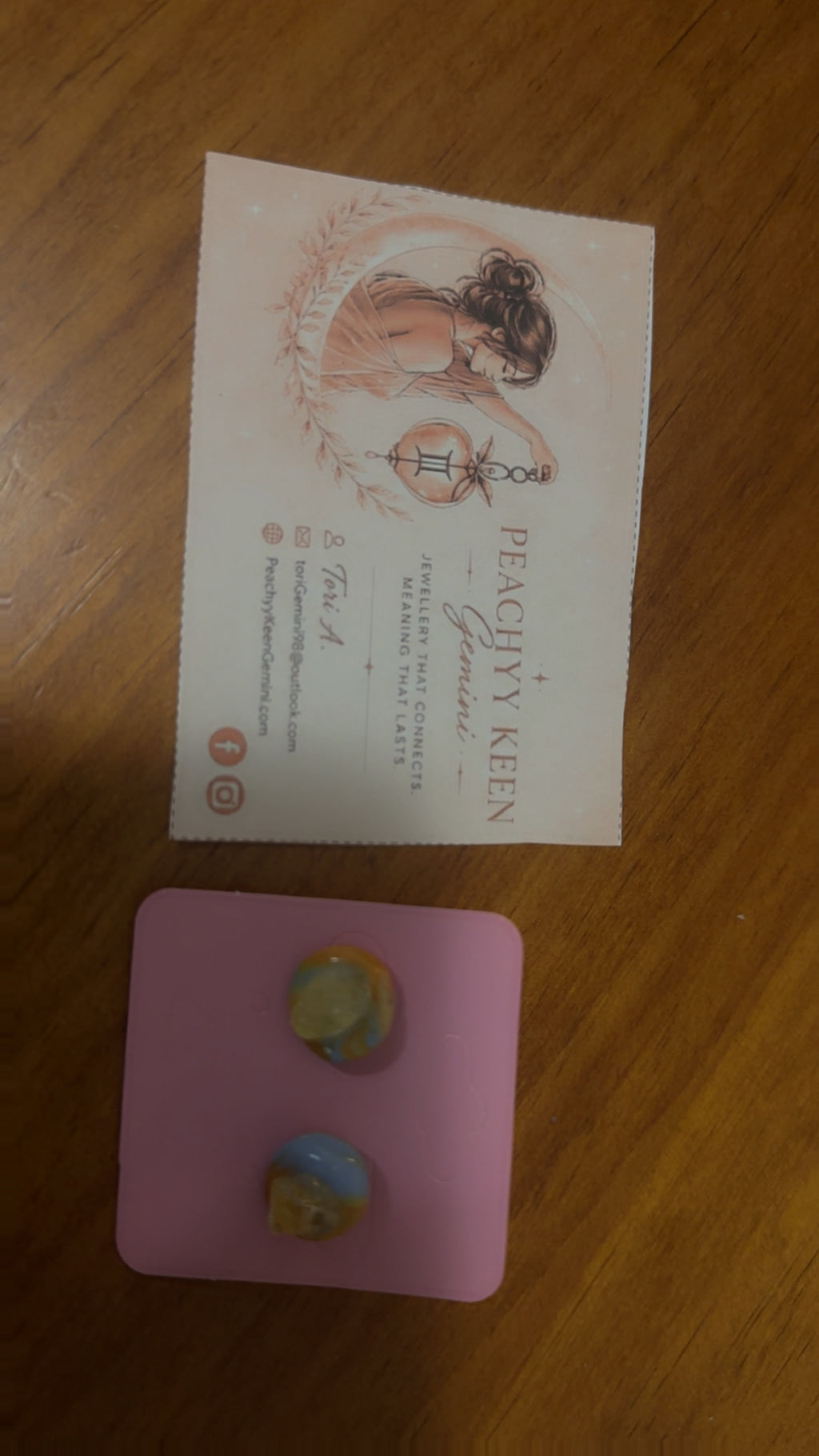 Polymer clay Studs