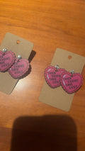 Thick Thighs Save Lives Candy Heart Earrings 💖