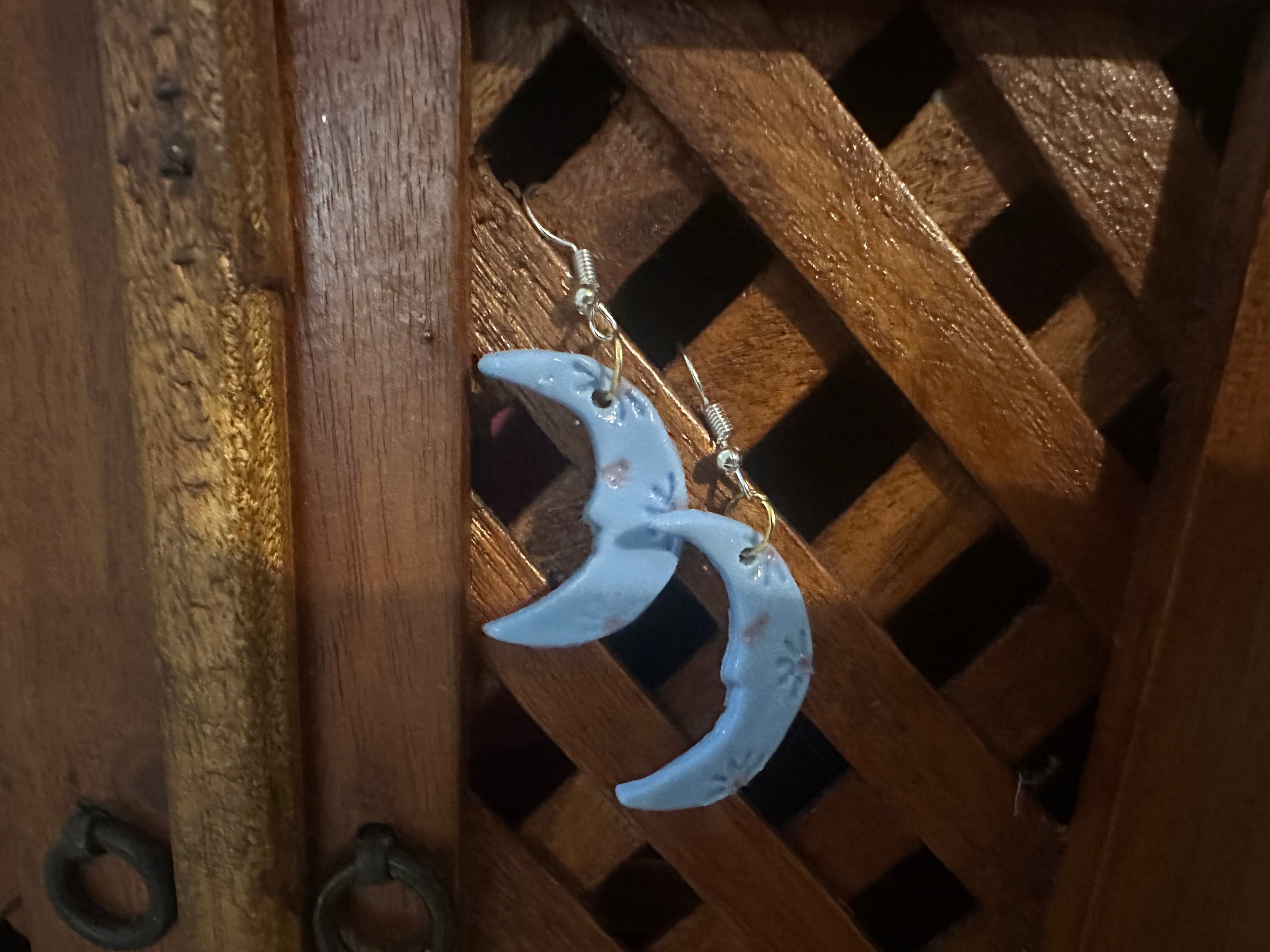 BLUE MOON DANGLE EARRINGS